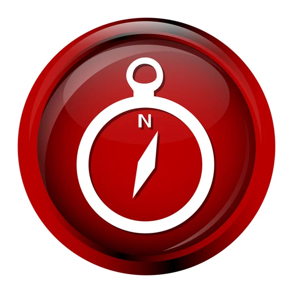 Icono del botón Brújula — Archivo Imágenes Vectoriales