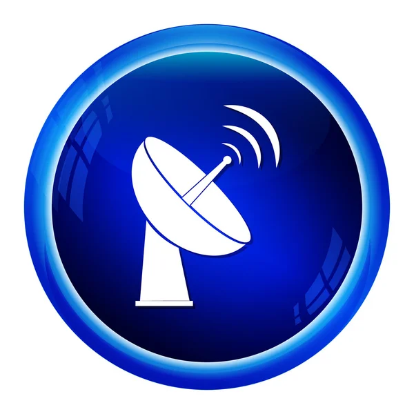 Radar sinal ícone parabólica antena tv tecnologia — Vetor de Stock
