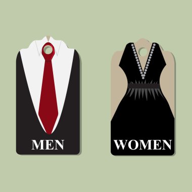 Uygun Oda işareti etiket, tuvalet işareti simgesi