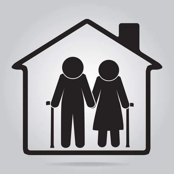 Pflegeheim für ältere Menschen — Stockvektor