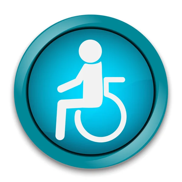 Disabled icon, medical button — Stock Vector