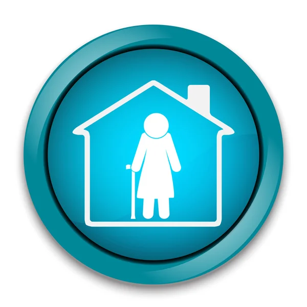 Кнопка догляду за домом, іконка Векторні ілюстрації — стоковий вектор