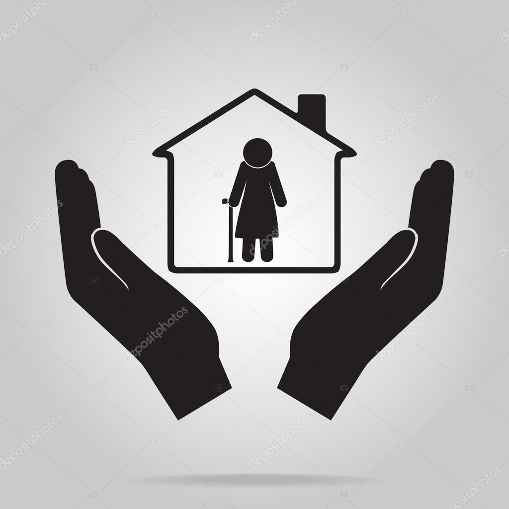 depositphotos_122481974 stock illustration nursing home for elderly icon