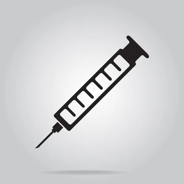 Знак шприца и вакцины, медицинский знак — стоковый вектор