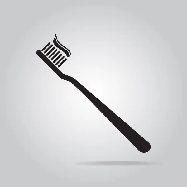 Toothbrush and Toothpaste icon — Stock Vector