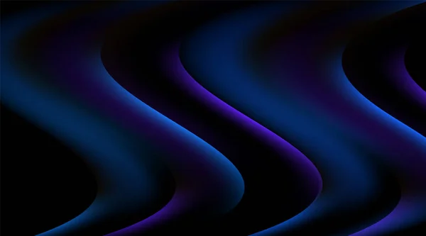 Fundo Curva Abstrata Gradiente Azul Roxo — Vetor de Stock