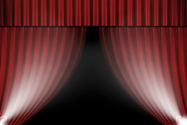 Red curtain — Stock Photo, Image