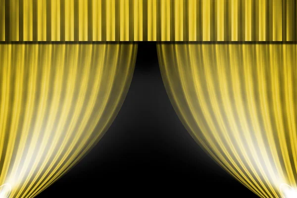 Gold curtain and light for background — Stock Photo, Image