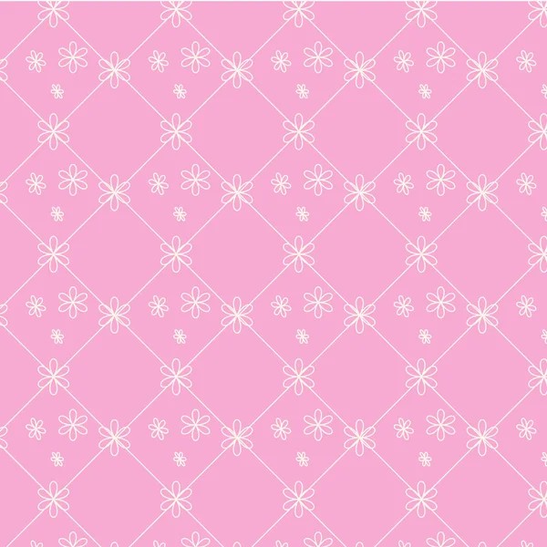 Бесшовный векторный рисунок цветочный на розовом фоне — стоковый вектор