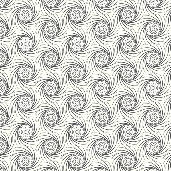 Seamless vector pattern swirl monochrome background — Stock Vector