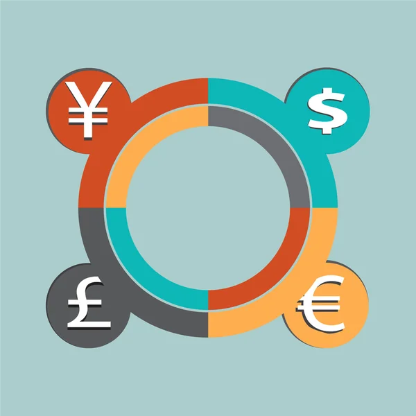 Currency vector illustration — Stock Vector