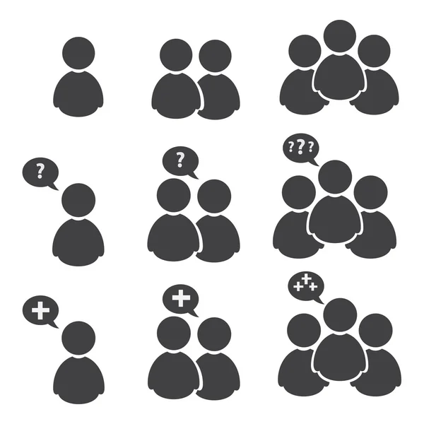 Menschen Icon Set Vektor Illustration — Stockvektor