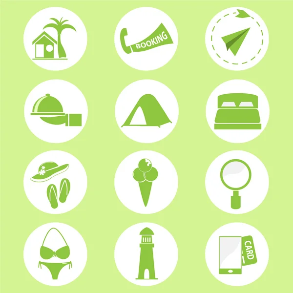 Travel and vacation Icons set — Stock Vector