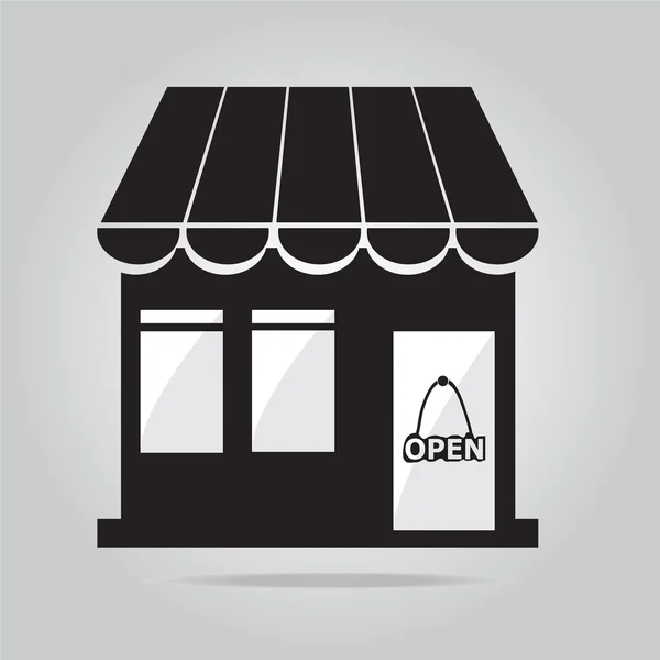 Shop building icon illustration — Stok Vektör