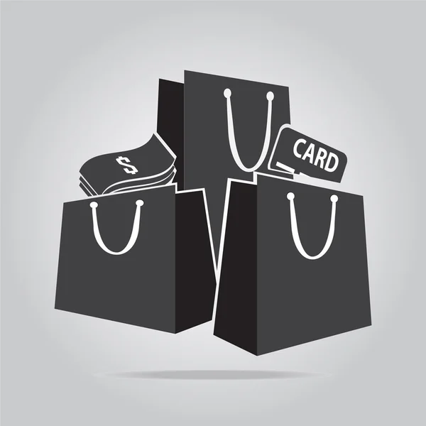 Ícone saco de compras — Vetor de Stock