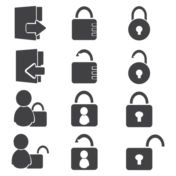 Giriş Icon set — Stok Vektör