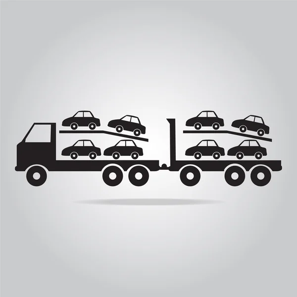 Aanhangwagen Truck symbool illustratie — Stockvector