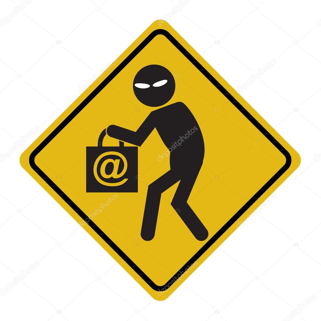 Hacker, Internet security concept. Thief symbol