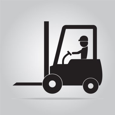 Adam ve Forklift sembolü şekil