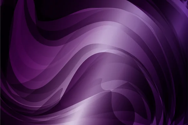 抽象的紫色曲线和波浪背景 — 图库矢量图片