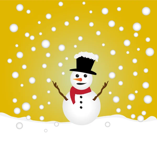 Фон иллюстрации Снеговика — стоковый вектор