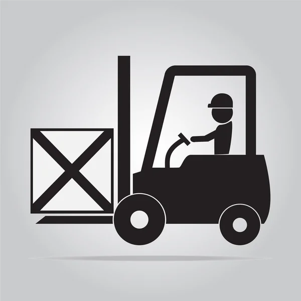 Forklift simge vektör çizim