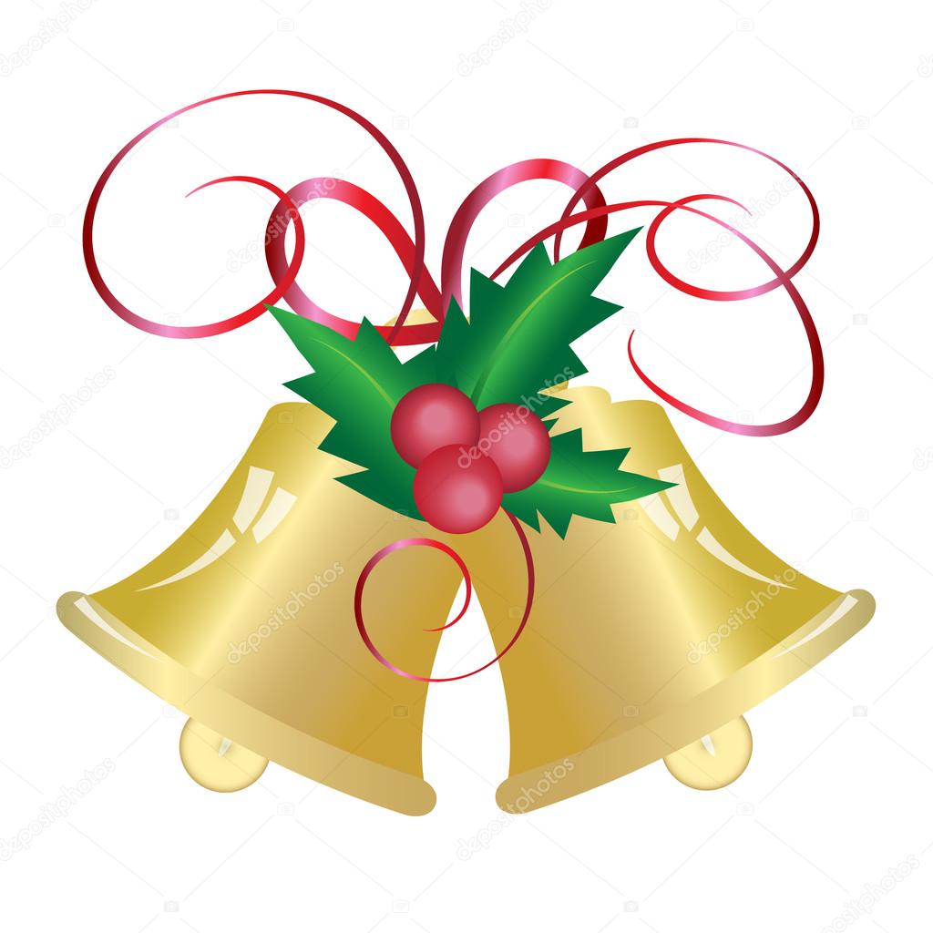 Christmas bell, Christmas symbol vector illustration