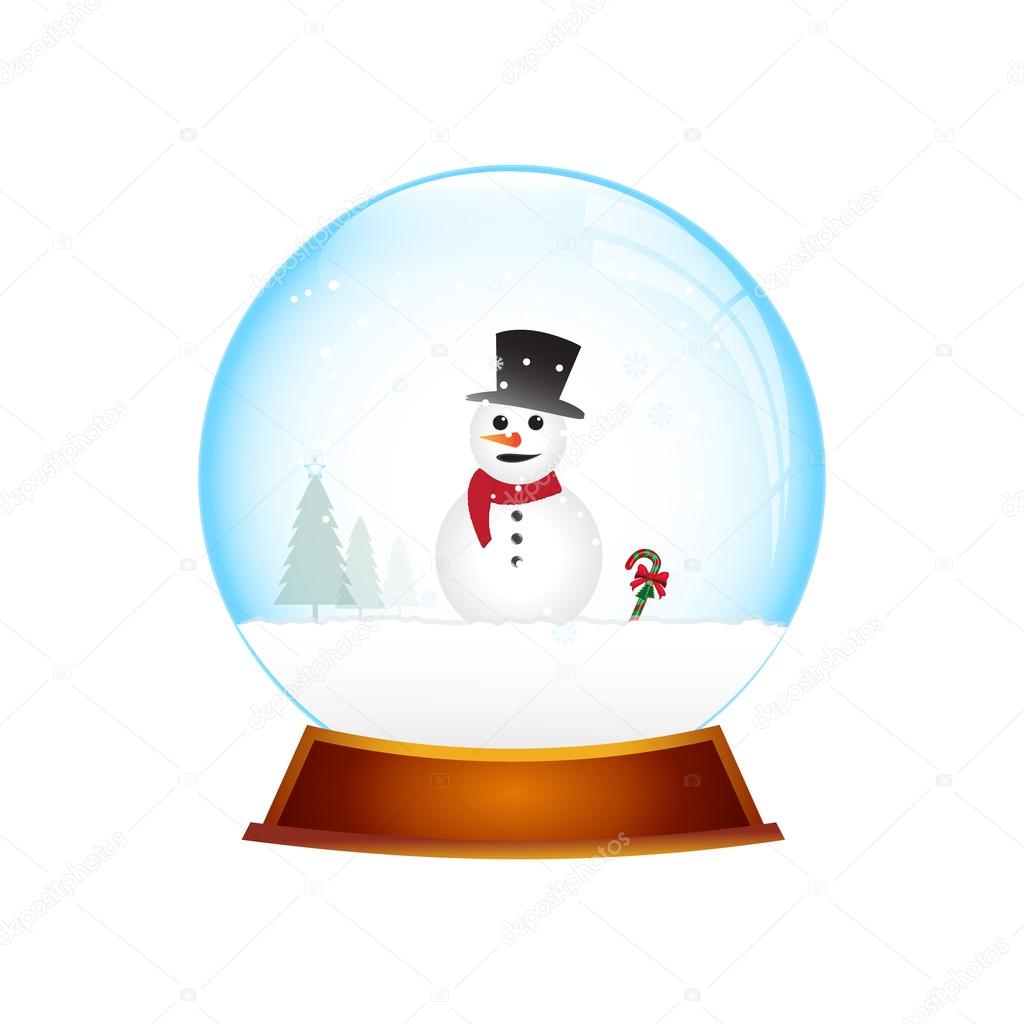 Christmas Snow globe with snowman