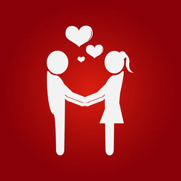 Symbole couple, Épouse-moi illustration — Image vectorielle
