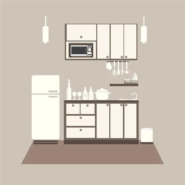 Concepto interior cocina — Archivo Imágenes Vectoriales