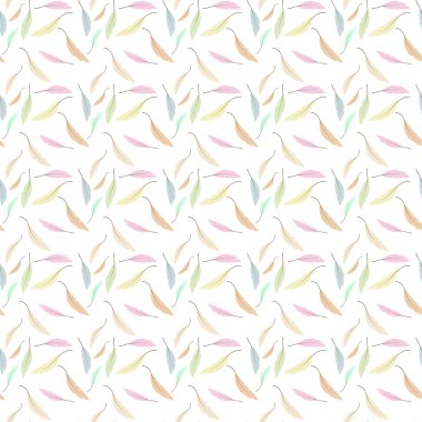 Dikişsiz desen tüy yumuşak renk arka plan.