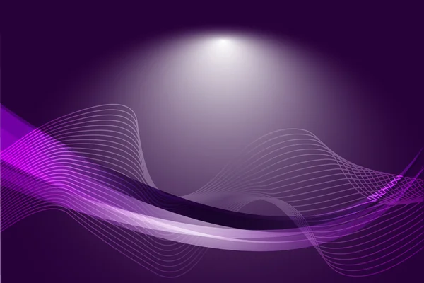Fondo púrpura abstracto con líneas curvas — Vector de stock