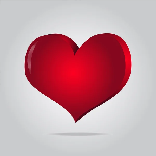 Hart teken, de dag van Valentijnskaarten pictogram illustratie — Stockvector