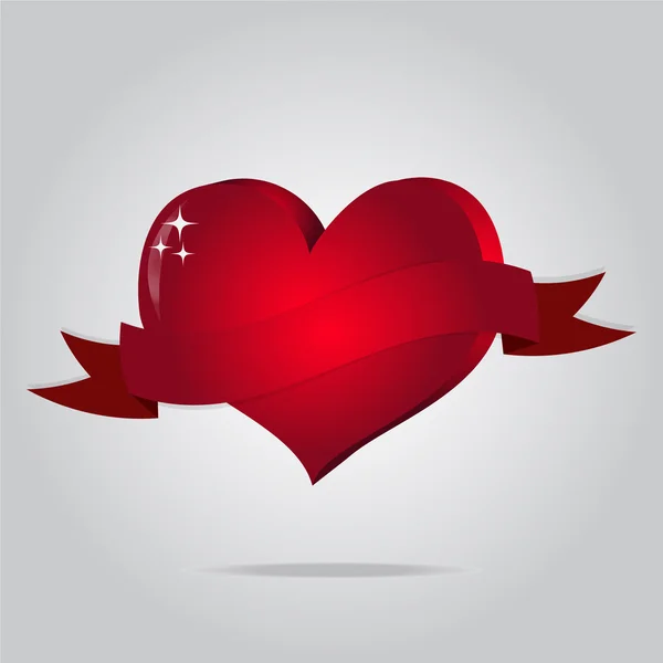 Hart teken, de dag van Valentijnskaarten pictogram illustratie — Stockvector