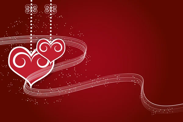 Valentin-nap és a szív illusztráció háttér — Stock Vector