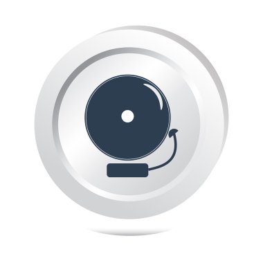 Alarm zili düğmesi, uyarı işareti illüstrasyon