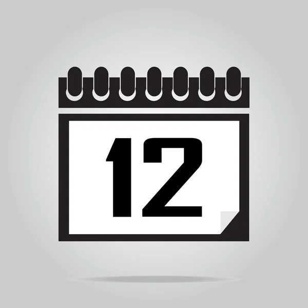 Icona del calendario numero 12 illustrazione — Vettoriale Stock