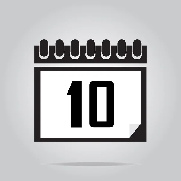 Icône du calendrier numéro 10 illustration — Image vectorielle
