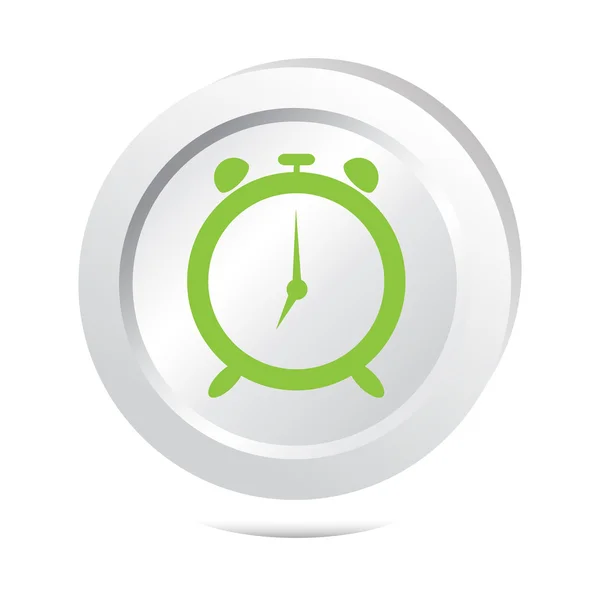 Relógio de alarme, ícone de botão de sinal de despertar — Vetor de Stock