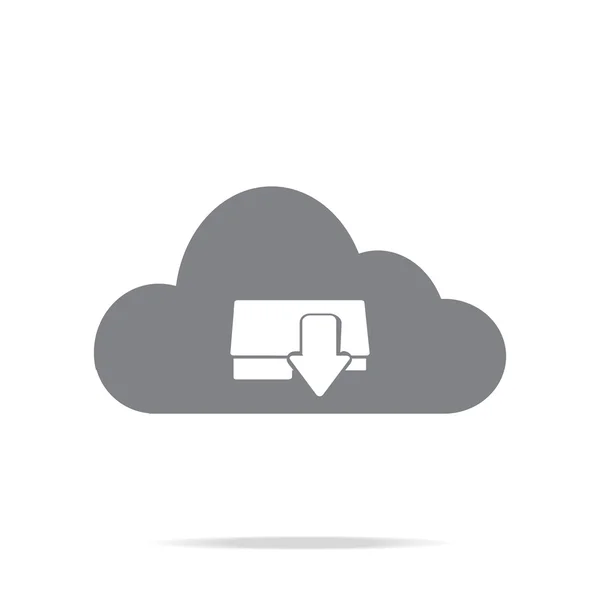 Cloud computing business service ikonen — Stock vektor
