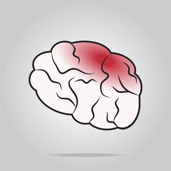 Signo de icono cerebral — Vector de stock