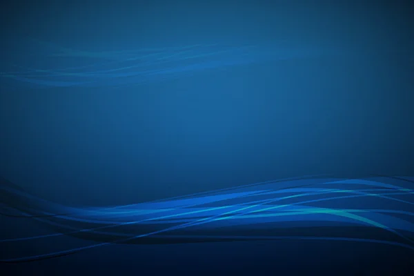 Lignes abstraites bleues et fond d'onde — Image vectorielle
