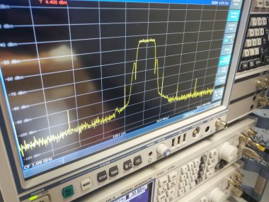 Profesyonel spektrum analizcisi LCD ekranında radyo frekans veri iletim kanalı spektrum analizi