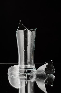 şeffaf cam parçalarının stüdyo çekim