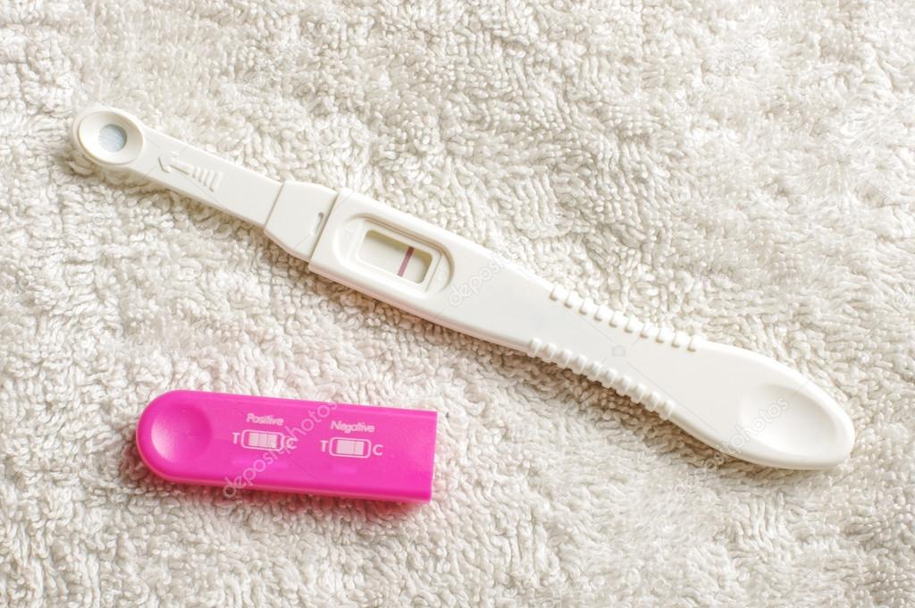 Family planning concept pregnancy test — Stock Photo © amphoto 52823411