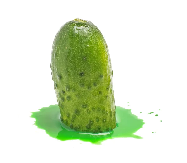 Cucumber splash isolated on the white background — Stock Photo, Image