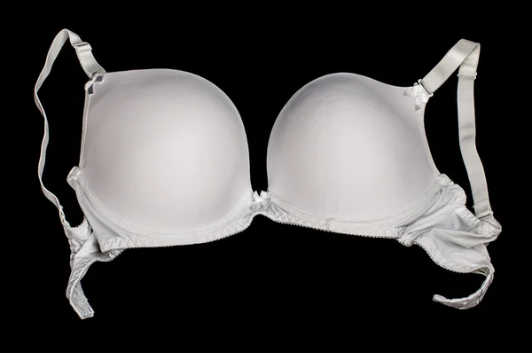 White formal bra isolated on the black background — Stock Photo, Image