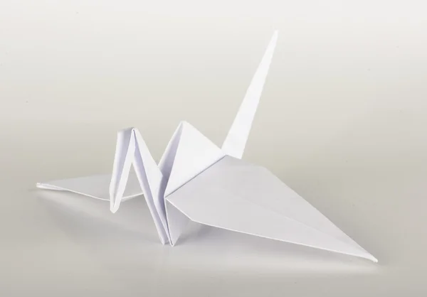 Papírové origami jeřáb — Stock fotografie