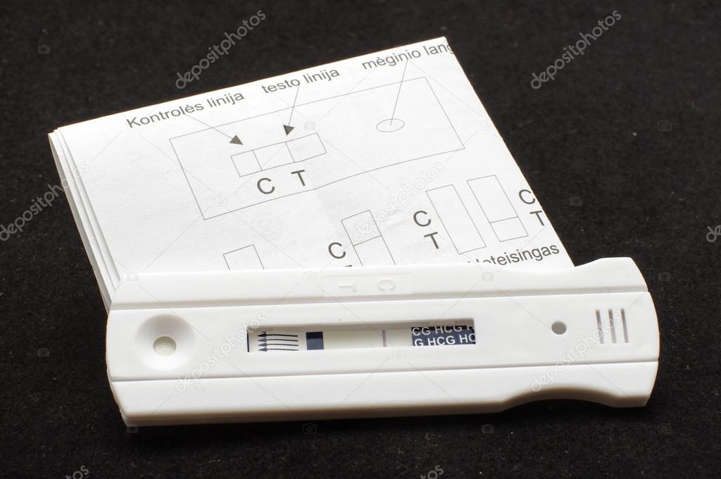 Negative pregnancy test and instruction