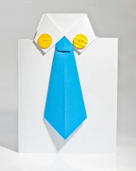 Businessman origami pakaian — Stok Foto